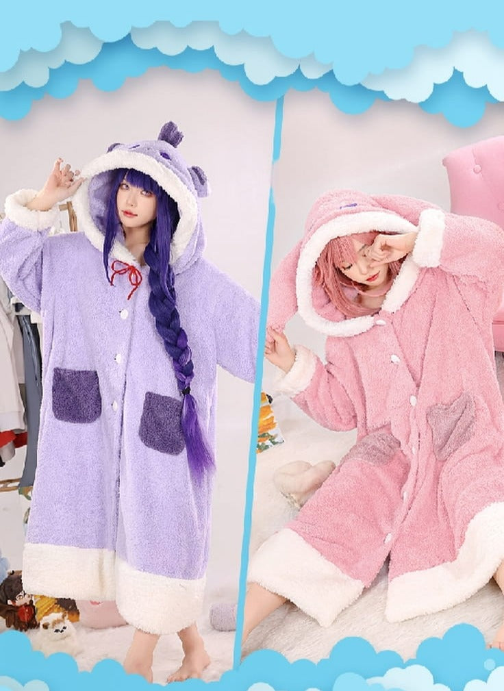 PREORDER Genshin Impact Furry Pajamas Night Robe – byfansforfandoms