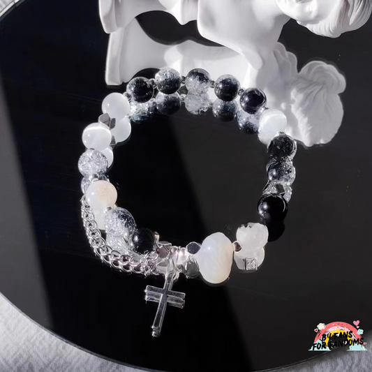 Arknights Lappland Inspired Crystal Beaded Bracelet