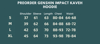 PREORDER Genshin Impact Kaveh Hoodie