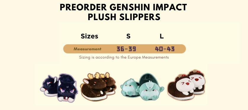 PREORDER Pantuflas de felpa Genshin Impact