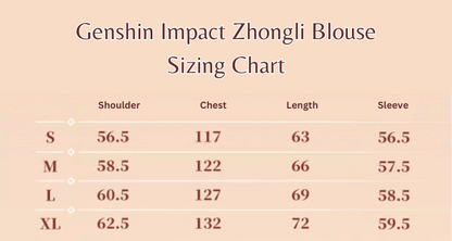 PREORDER Genshin Impact Zhongli Tartaglia Outerwear