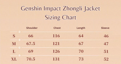 PREORDER Genshin Impact Zhongli Tartaglia Outerwear