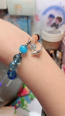 Pulsera con cuentas de cristal inspirada en Genshin Impact Tartaglia