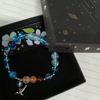 Pulsera con cuentas de cristal inspirada en Genshin Impact Tartaglia