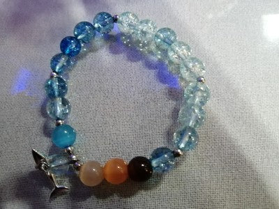 Genshin Impact Tartaglia Inspired Crystal Beaded Bracelet