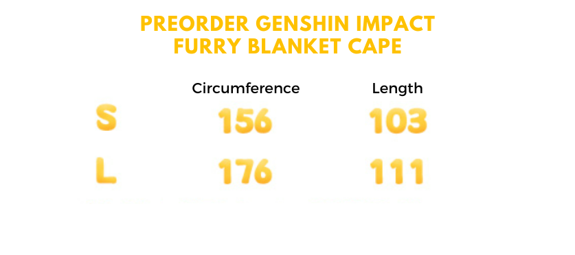 PREORDER Genshin Impact Furry Blanket Cape