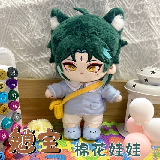 Genshin Impact Xiao - Muñeco de peluche con uniforme escolar para guardería