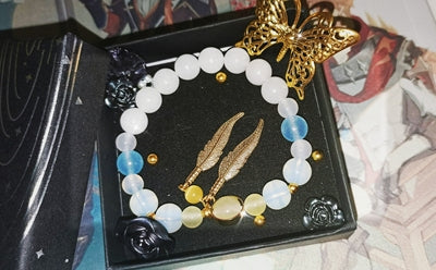 Pulsera con cuentas de cristal inspirada en Genshin Impact Ying