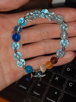 Pulsera con cuentas de cristal inspirada en Genshin Impact Tartaglia