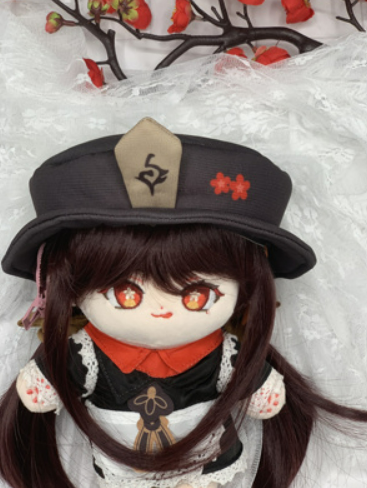 Genshin Impact Hu Tao Maid Costume Character Plush Doll