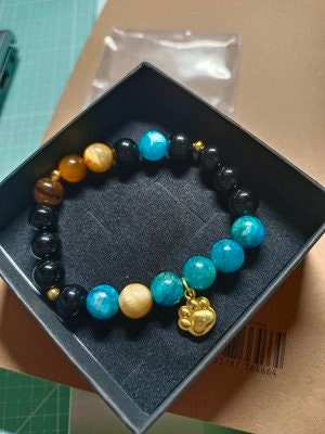 Genshin Impact Gorou Inspired Crystal Beaded Bracelet