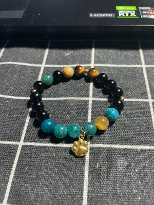 Genshin Impact Gorou Inspired Crystal Beaded Bracelet