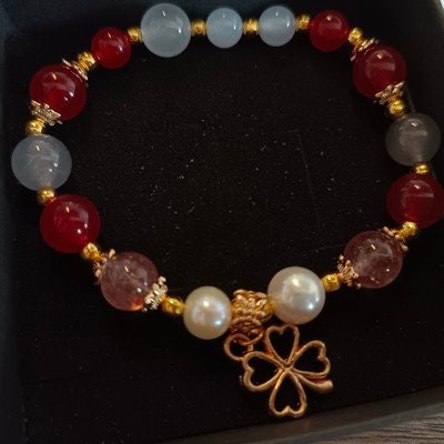 Genshin Impact Klee Inspired Crystal Beaded Bracelet