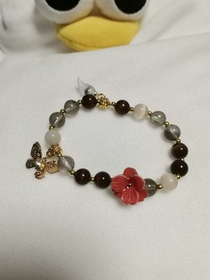 Genshin Impact Hu Tao Inspired Crystal Beaded Bracelet