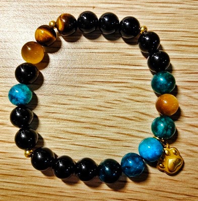 Genshin Impact Gorou Inspired Crystal Beaded Bracelet