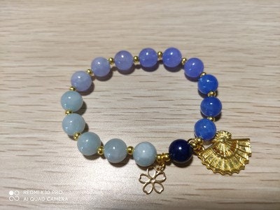 Genshin Impact Ayaka Inspired Crystal Beaded Bracelet