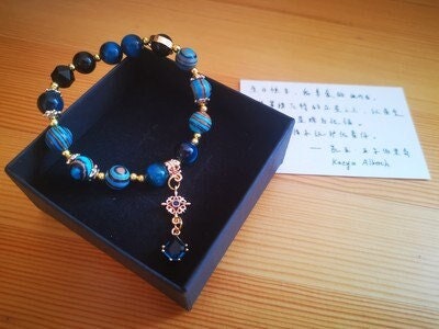 Genshin Impact Kaeya Inspired Crystal Beaded Bracelet