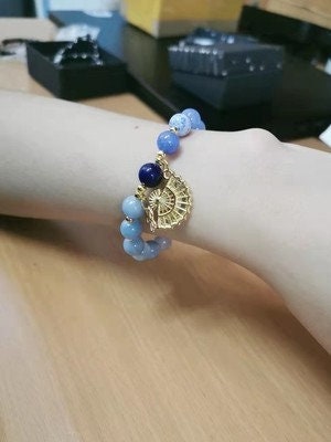 Genshin Impact Ayaka Inspired Crystal Beaded Bracelet